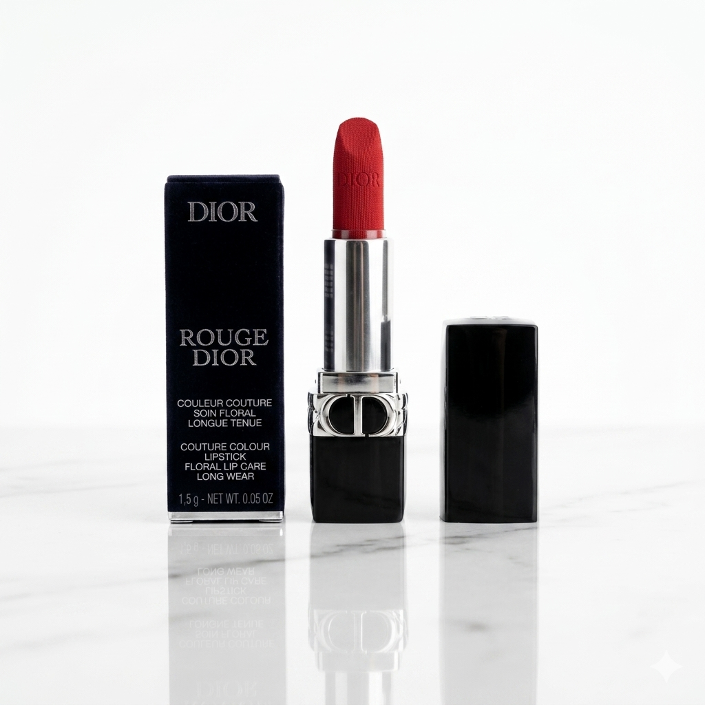 Dior Rouge Dior Lipstick - Red Shade 777 velvet farheneit mini