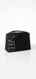 NARS Minimalist Onyx Travel Makeup Pouch with Blush Pink Interior