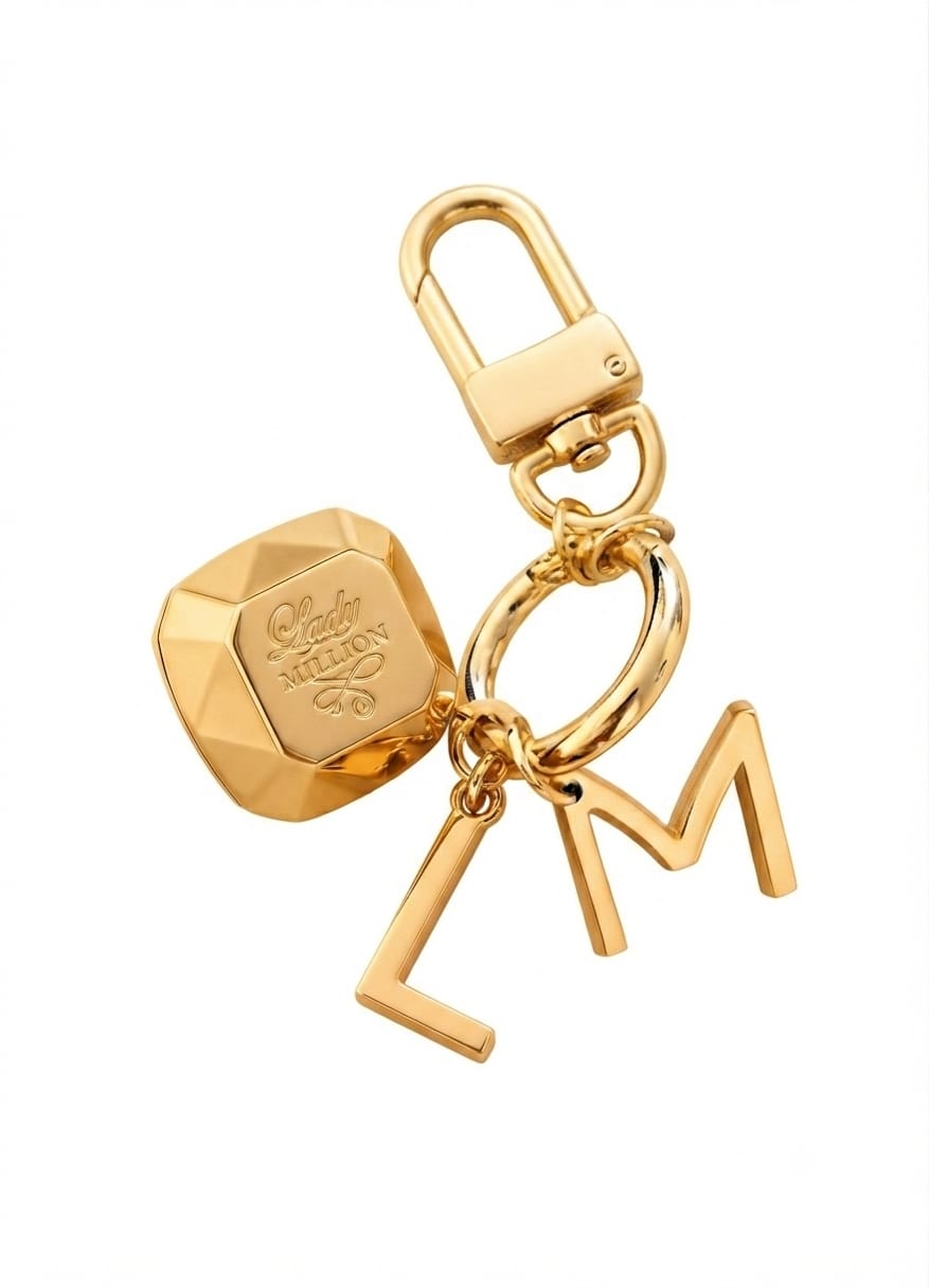Paco rabanne one million key chain/bag charm