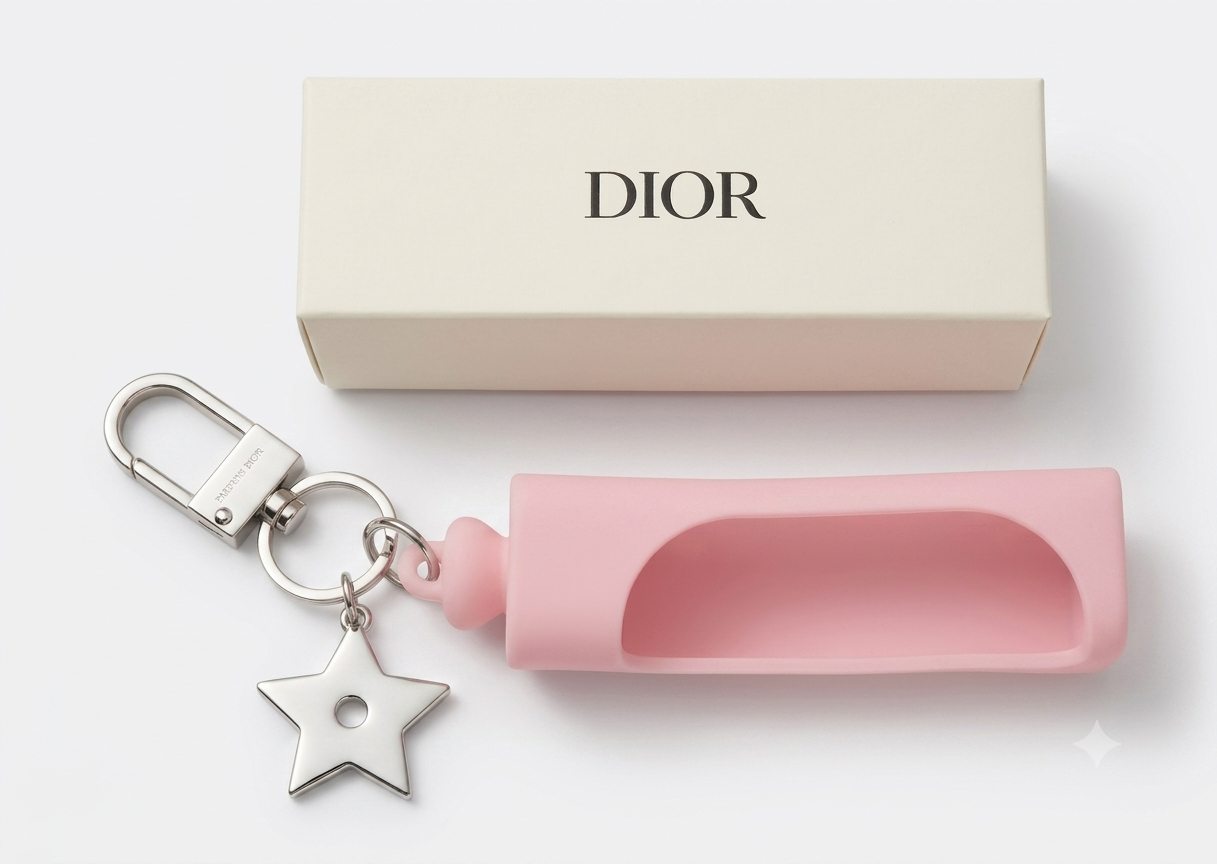 Dior Lip Glow Silicone Keychain Holder & Bag Charm